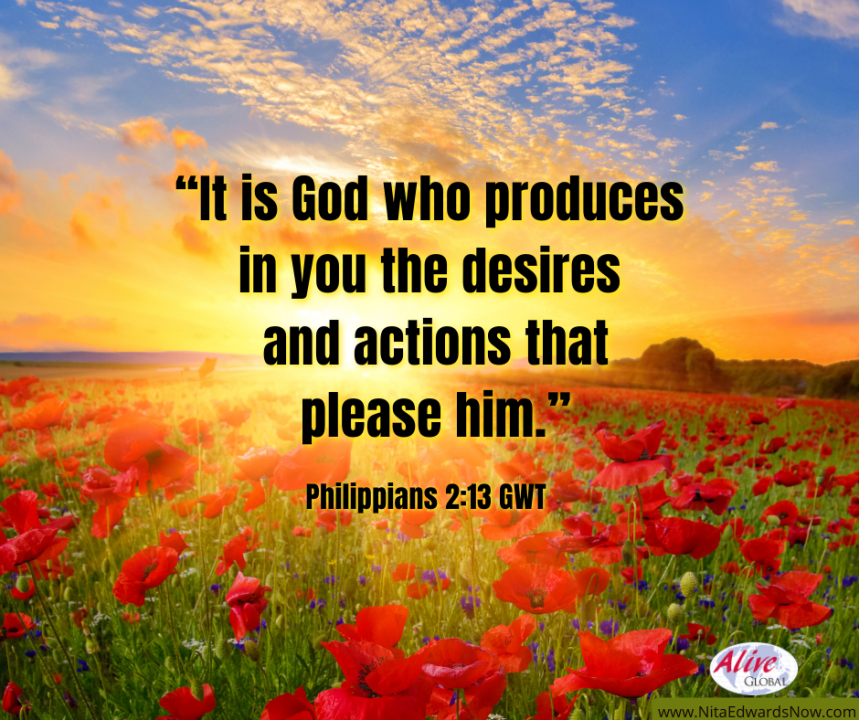 It is God who produces in you